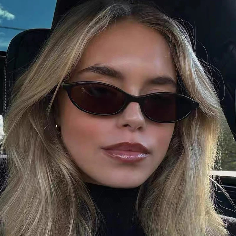 2025 Women's Leopard Brown Sunglasses Fashion Brand Small Frame Sun Glasses Ladies Retro Oval Eyewear Shade Oculus De Sol