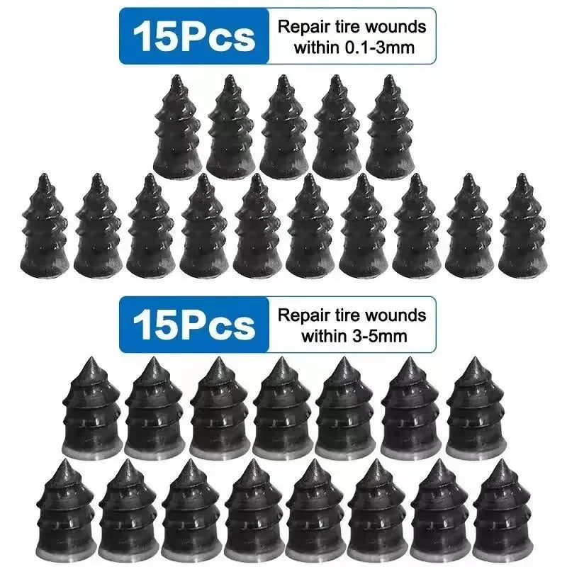 5/10pcs Vacuum Tyre Repair Nail Tire Puncture Screws Motorcycle Fitting Set Tubeless Wheel Repairs Punctures Kit Patches for Car
