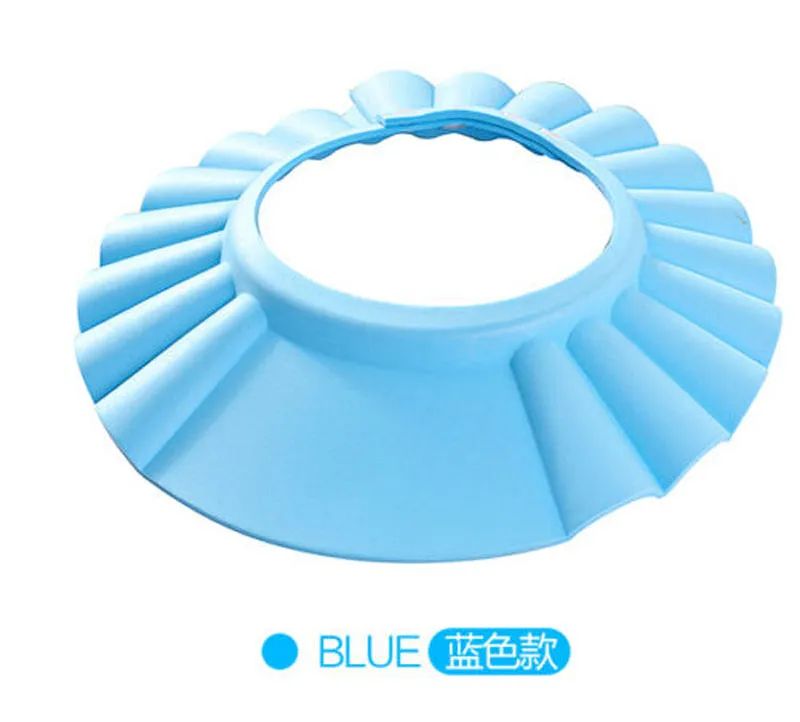 Baby Shower Cap Children Safe Bath Bathing Shampoo Caps Wash Hair Adjustable Elastic Shield for Kids Protective Bath Accessories (Random Color)