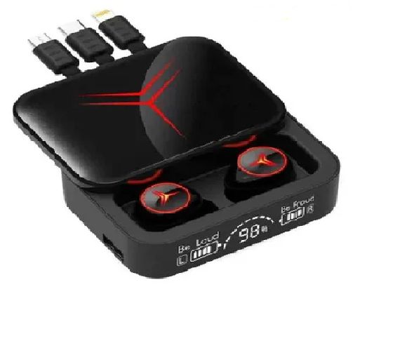 M88 Plus TWS Wireless Earbuds With 3 Cables LED Display Type C Low Latency 9D Sterio HIFI Audio Bluetooth Earphones Headset with Power Bank