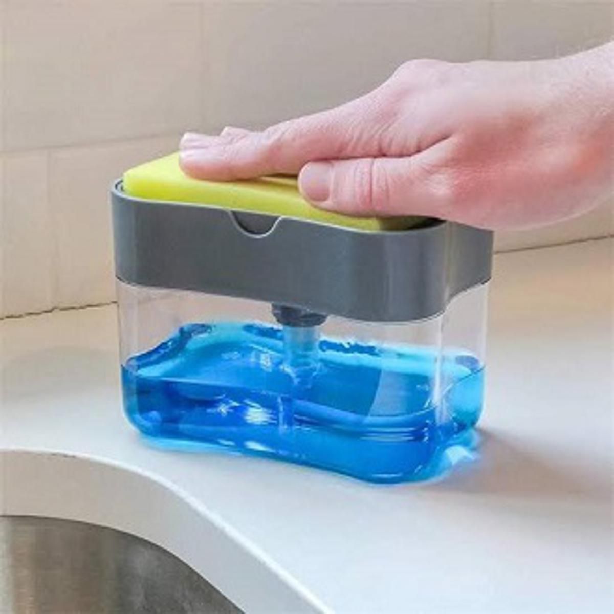Soap Pump Dispenser and Sponge Holder for Kitchen Sink Dish Washing Soap dispenser With Box Soap Pump Dispenser and Sponge Holder for Kitchen Sink Dish Washing Soap dispenser With Box