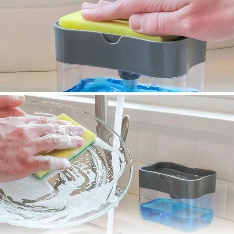 Soap Pump Dispenser and Sponge Holder for Kitchen Sink Dish Washing Soap dispenser With Box Soap Pump Dispenser and Sponge Holder for Kitchen Sink Dish Washing Soap dispenser With Box